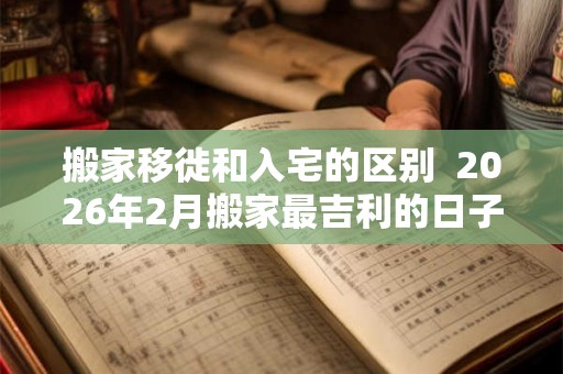 搬家移徙和入宅的区别  2026年2月搬家最吉利的日子