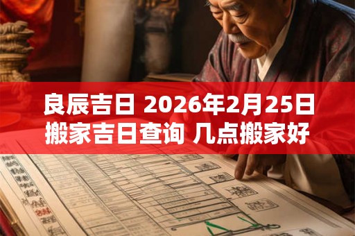 良辰吉日 2026年2月25日搬家吉日查询 几点搬家好