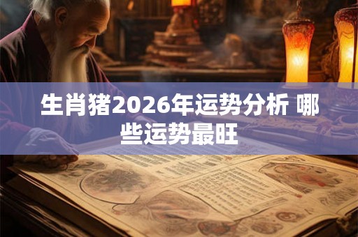 生肖猪2026年运势分析 哪些运势最旺 生肖猪2026年运势分析 哪些运势最旺