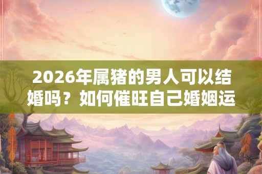 2026年属猪的男人可以结婚吗？如何催旺自己婚姻运势？
