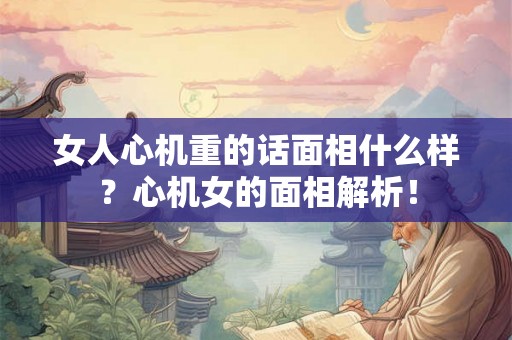 女人心机重的话面相什么样？心机女的面相解析！