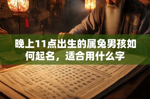 晚上11点出生的属兔男孩如何起名，适合用什么字