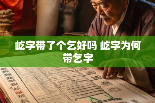 屹字带了个乞好吗 屹字为何带乞字 屹字带了个乞好吗 屹字为何带乞字