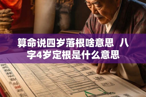 算命说四岁落根啥意思 八字4岁定根是什么意思 算命说四岁落根啥意思 八字4岁定根是什么意思