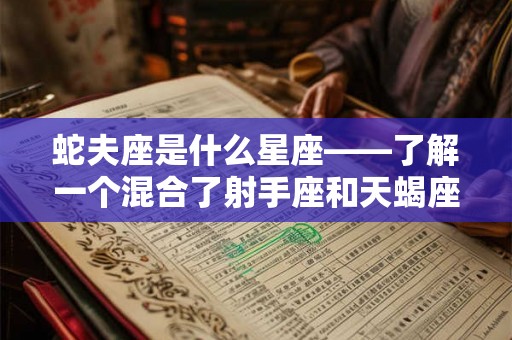 蛇夫座是什么星座——了解一个混合了射手座和天蝎座特点的星座