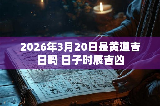 2026年3月20日是黄道吉日吗 日子时辰吉凶 2026年3月20日是黄道吉日吗 日子时辰吉凶