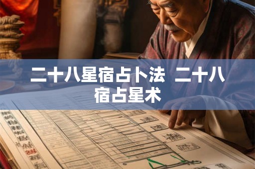 二十八星宿占卜法  二十八宿占星术