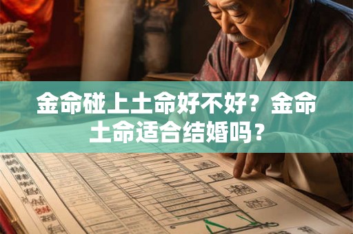 金命碰上土命好不好？金命土命适合结婚吗？