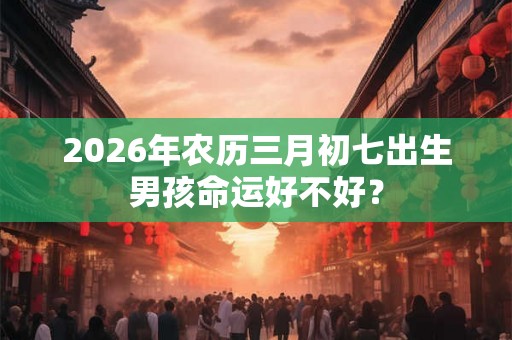 2026年农历三月初七出生男孩命运好不好？