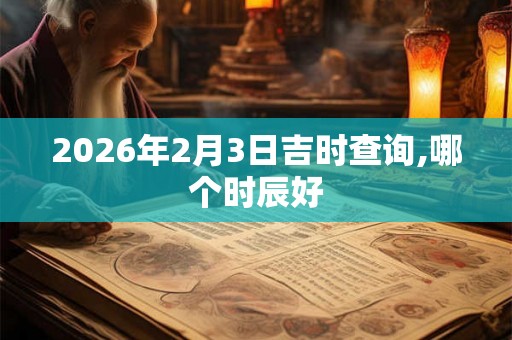 2026年2月3日吉时查询,哪个时辰好