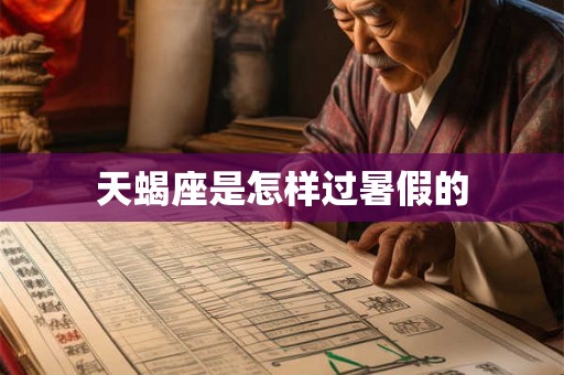 天蝎座是怎样过暑假的