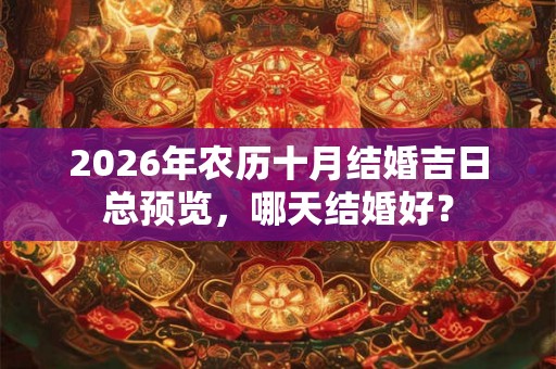 2026年农历十月结婚吉日总预览,哪天结婚好? 2026年农历十月结婚吉日总预览,哪天结婚好?
