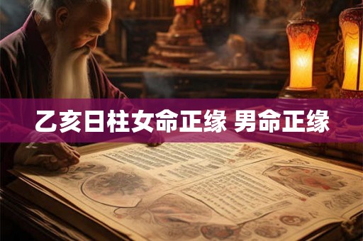 乙亥日柱女命正缘 男命正缘