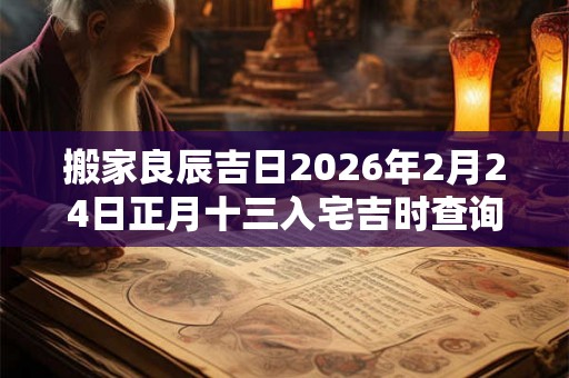 搬家良辰吉日2026年2月24日正月十三入宅吉时查询