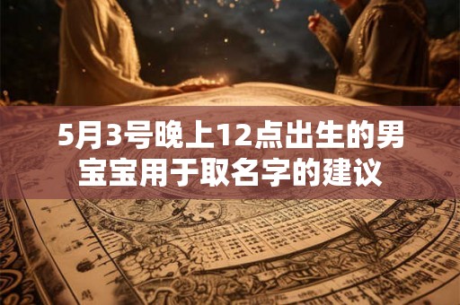5月3号晚上12点出生的男宝宝用于取名字的建议
