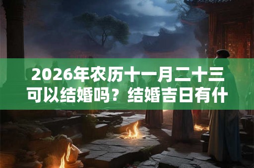 2026年农历十一月二十三可以结婚吗？结婚吉日有什么讲究？