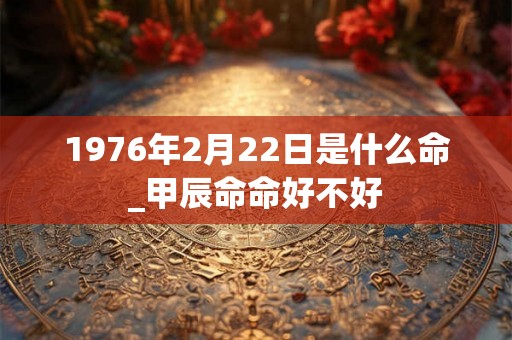 1976年2月22日是什么命_甲辰命命好不好
