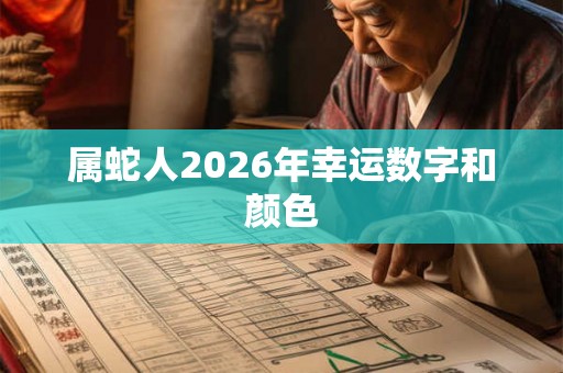 属蛇人2026年幸运数字和颜色