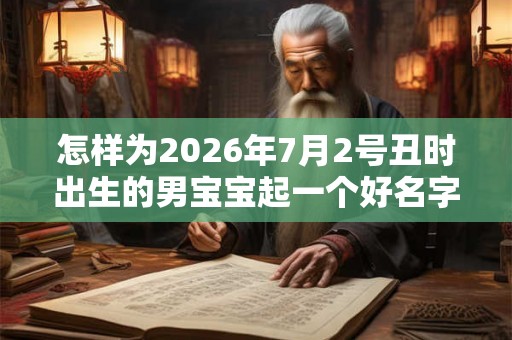 怎样为2026年7月2号丑时出生的男宝宝起一个好名字