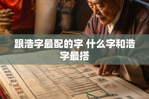 跟浩字最配的字 什么字和浩字最搭