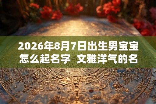 2026年8月7日出生男宝宝怎么起名字  文雅洋气的名字大全