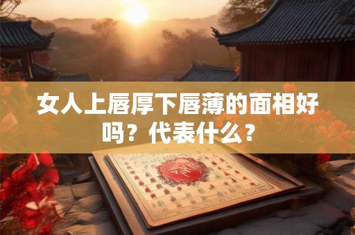 女人上唇厚下唇薄的面相好吗？代表什么？