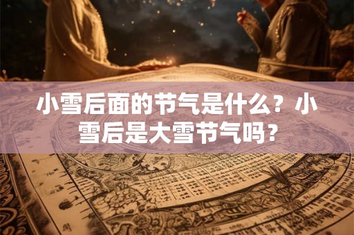 小雪后面的节气是什么?小雪后是大雪节气吗? 小雪后面的节气是什么?小雪后是大雪节气吗?