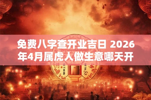 免费八字查开业吉日 2026年4月属虎人做生意哪天开业好 免费八字查开业吉日 2026年4月属虎人做生意哪天开业好