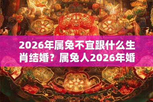 2026年属兔不宜跟什么生肖结婚?属兔人2026年婚姻运势 2026年属兔不宜跟什么生肖结婚?属兔人2026年婚姻运势
