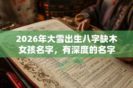 2026年大雪出生八字缺木女孩名字，有深度的名字