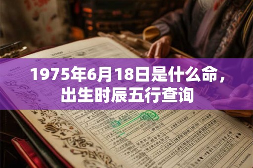1975年6月18日是什么命，出生时辰五行查询