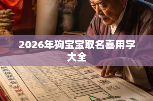 2026年狗宝宝取名喜用字大全
