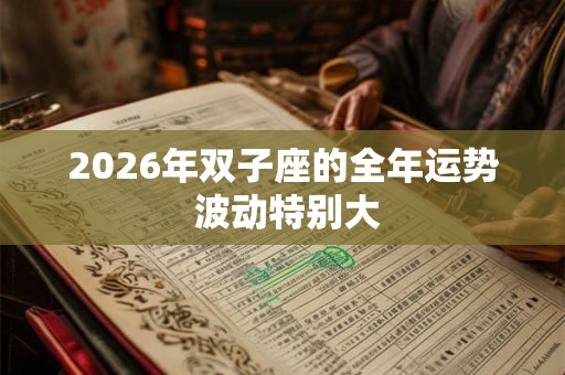 2026年双子座的全年运势 波动特别大 2026年双子座的全年运势 波动特别大