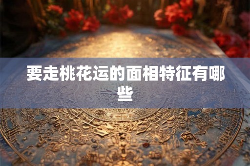 要走桃花运的面相特征有哪些