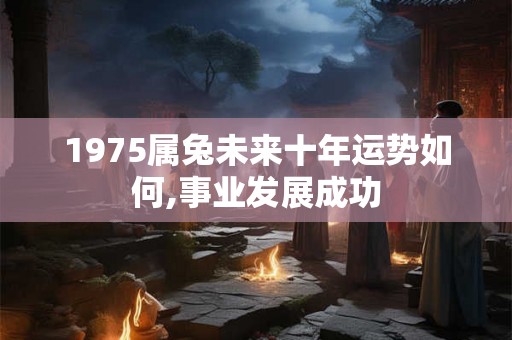 1975属兔未来十年运势如何,事业发展成功