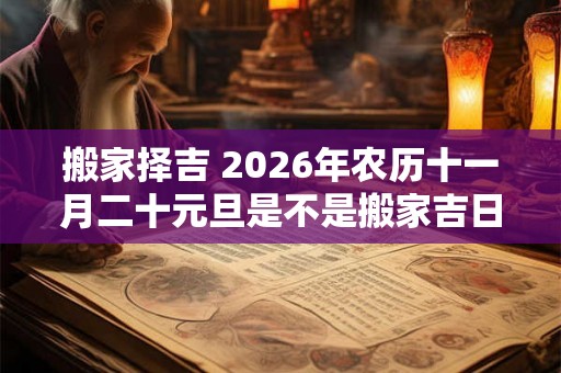 搬家择吉 2026年农历十一月二十元旦是不是搬家吉日