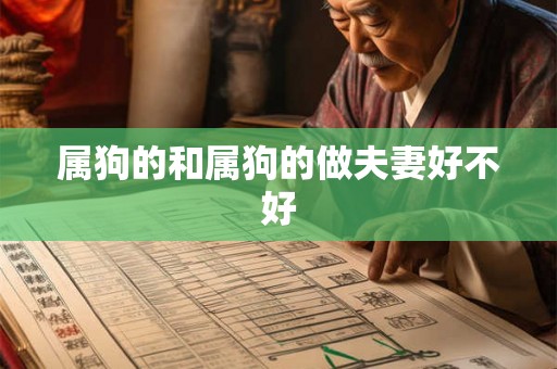 属狗的和属狗的做夫妻好不好