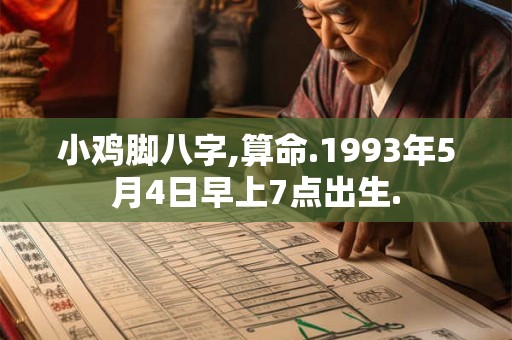 小鸡脚八字,算命.1993年5月4日早上7点出生.