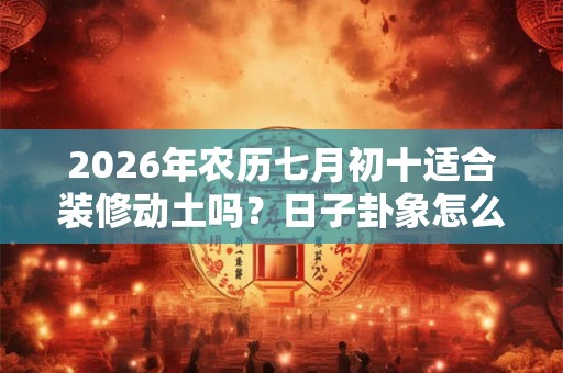 2026年农历七月初十适合装修动土吗？日子卦象怎么样？