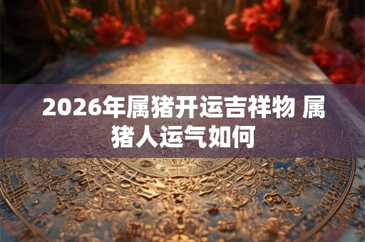 2026年属猪开运吉祥物 属猪人运气如何