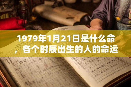1979年1月21日是什么命，各个时辰出生的人的命运