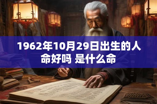 1962年10月29日出生的人命好吗 是什么命