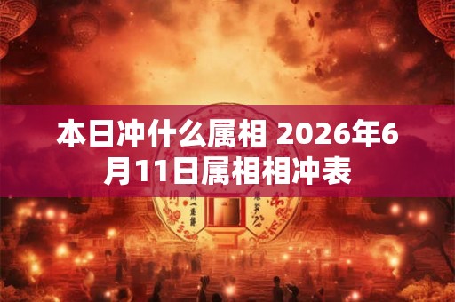 本日冲什么属相 2026年6月11日属相相冲表