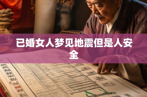 已婚女人梦见地震但是人安全