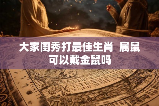大家闺秀打最佳生肖  属鼠可以戴金鼠吗