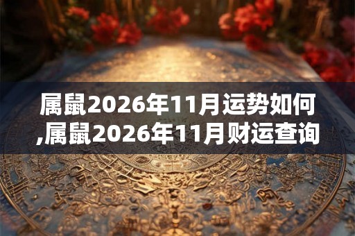 属鼠2026年11月运势如何,属鼠2026年11月财运查询