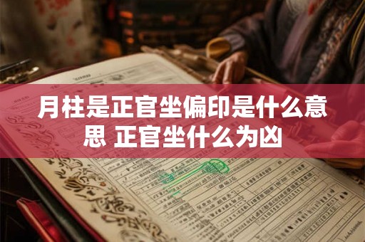 月柱是正官坐偏印是什么意思 正官坐什么为凶