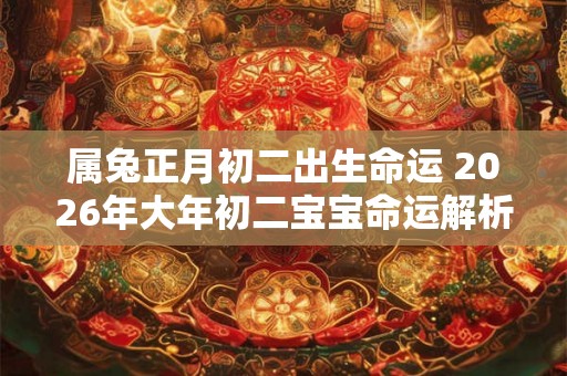 属兔正月初二出生命运 2026年大年初二宝宝命运解析
