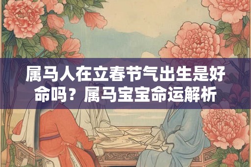 属马人在立春节气出生是好命吗?属马宝宝命运解析 属马人在立春节气出生是好命吗?属马宝宝命运解析
