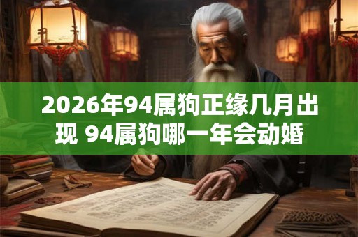 2026年94属狗正缘几月出现 94属狗哪一年会动婚